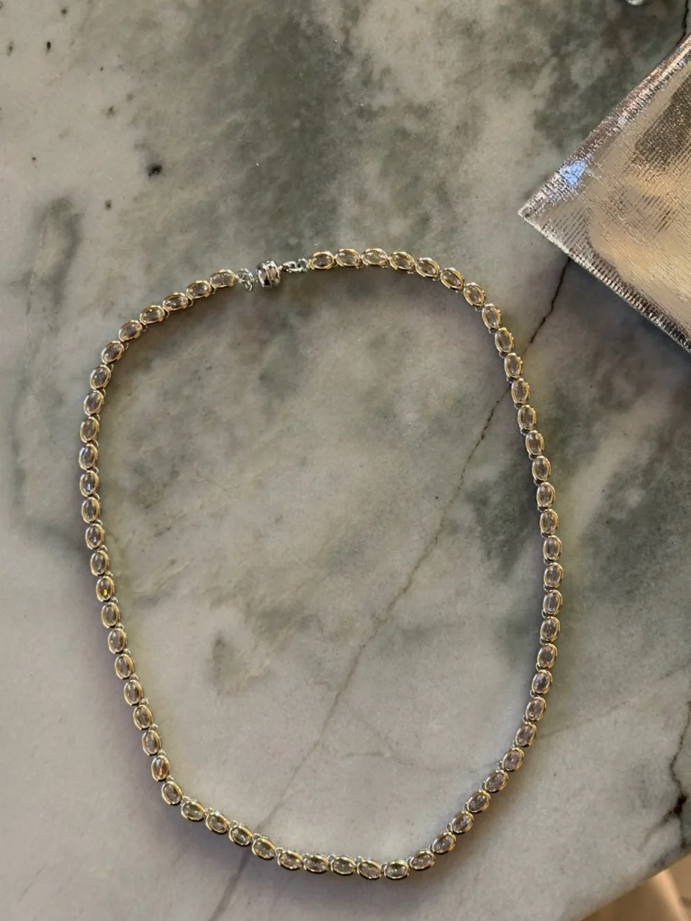 Luv AJ Palais Tennis Necklace – Silver | Like New - Picture 3 of 4